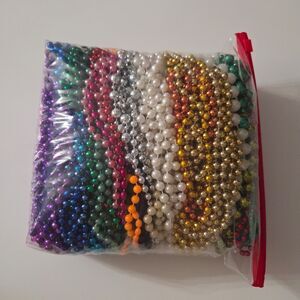 Assorted Multi-Color Mardi Gras Party Beads Disco Ball- Bulk Pack - Lot of 98